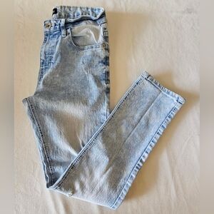 Classic Slim Straight Light Blue Jeans for Men